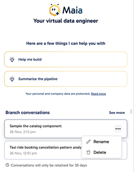Maia conversation history