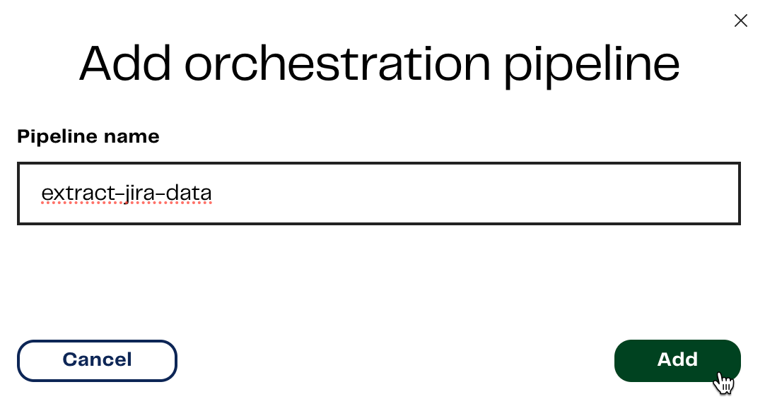 Create orchestration pipeline