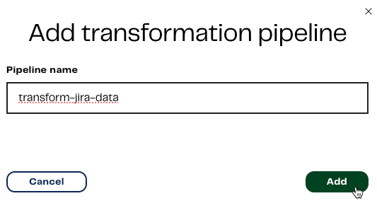 Create transformation pipeline