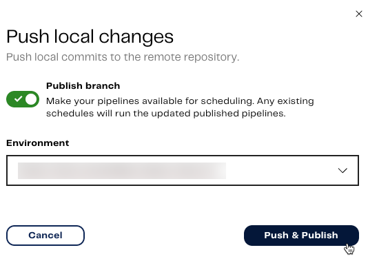 Push and Publish pipeline