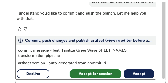 Commit push and publish