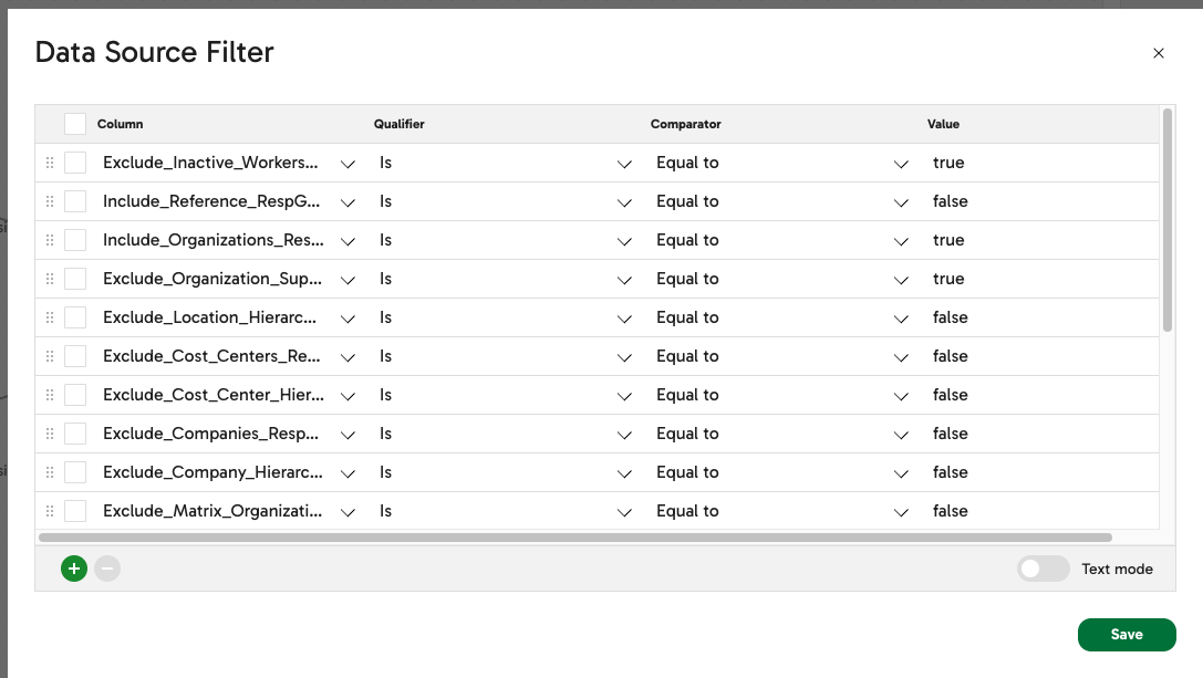 Including response groups in Workday Load filter