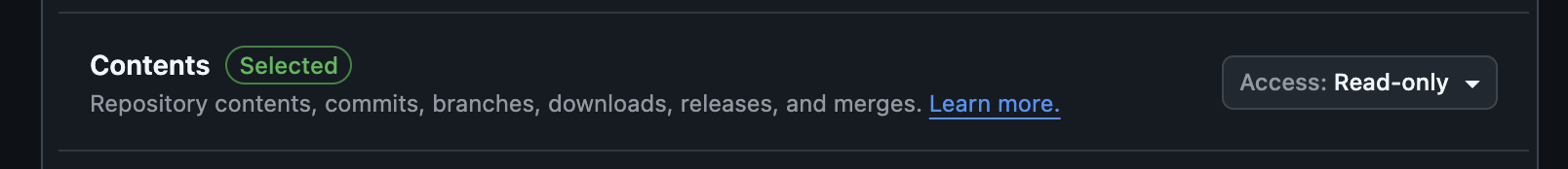 Repository Contents Permission