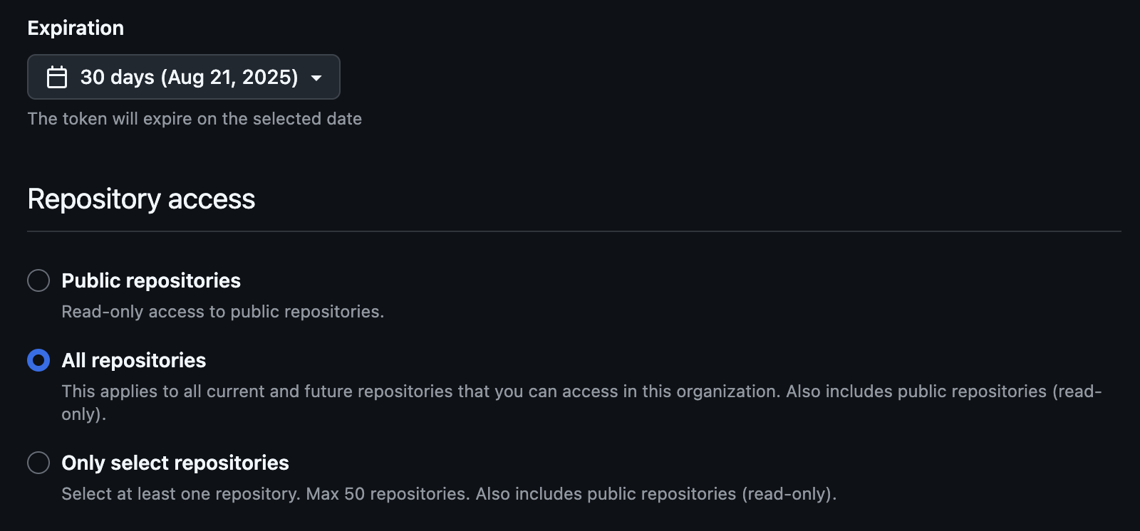 Expiry date and repositories